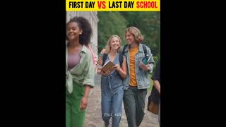 First Day Vs Last Day of School  School Farewell Day  shorts factside [upl. by Iow]