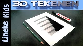 3D tekenen voor beginners KELDER TRAP [upl. by Maddalena]