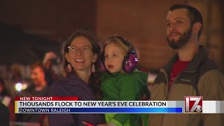 Thousands gather ahead of Raleigh New Years Eve Acorn Drop [upl. by Laira]