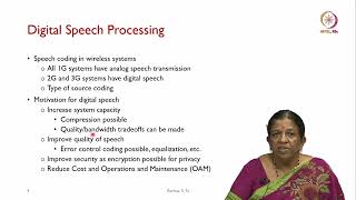 Lec 43 Speech Coding I [upl. by Ailin]