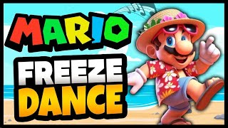 ☀️ Summer Mario Freeze Dance ☀️ Brain Break ☀️ Brain Breaks for Kids ☀️ Just Dance  Danny Go Noodle [upl. by Eduardo280]