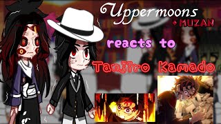 Uppermoons  Muzan reacts to Tanjiro kamado Demon slayer [upl. by Tadio257]