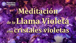 ✨ MEDITACIÓN MUSICAL 💜 en la LLAMA VIOLETA con visualización de amatistas y cristales violetas 7min [upl. by Hannon36]