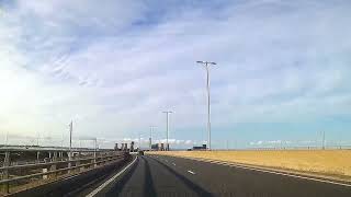 Crossing Runcorn new bridge The Mersey Gateway [upl. by Oedama144]