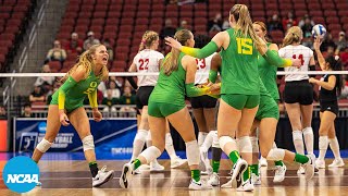 Fantastic 4th set finish full 5th set from OregonNebraska volleyball [upl. by Zach]