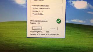 Upgrading Bios on my C521 Dell Dimension from 114 to 1110 Takes just a few minutes [upl. by Photina231]