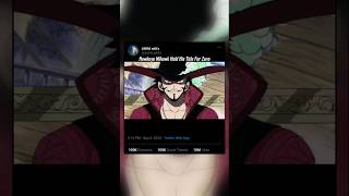 Hawkeye Mihawk Hold His Title For Zoro zoro mihawk zoroedit onepiece luffy anime [upl. by Parrish]