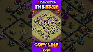 NEW TH8 WAR Base ✨ Perfect Anti2 Star Base 🛡️ coc clashofclans [upl. by Koch]