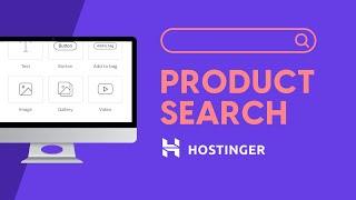 Add Product Search  Hostinger Website Builder Tutorial [upl. by Mcnutt438]