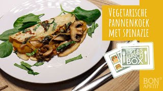 vegetarische pannenkoeken met spinazie en Oosterse groente [upl. by Tamah]