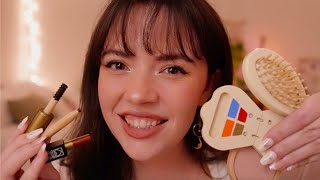 ASMR Wooden Makeup Personal Attention amp Pampering layered sounds gentle for sleep and anxiety [upl. by Ainesey139]