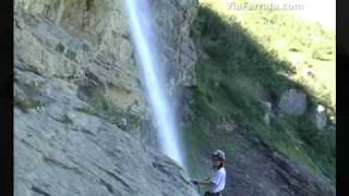 Via Ferrata One Minute Cascade Diablerets Switzerland [upl. by Neelia]