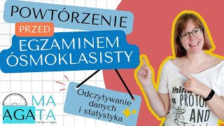 21 Odczytywanie danych i elementy statystyki opisowej  Powtórzenie przed egzaminem ósmoklasisty [upl. by Ssac]