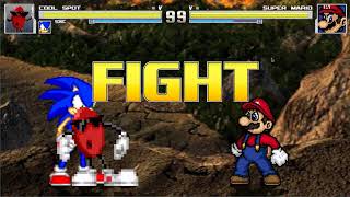 MUGEN  Cool Spot amp Sonic VS Super Mario [upl. by Lorelle903]