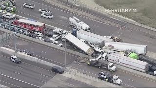 NTSB releases factual report on February 2021 133car fatal pileup crash on I35W in Fort Worth [upl. by Verdi]