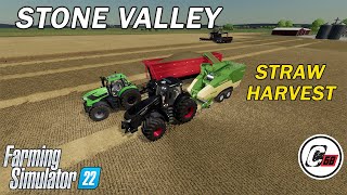 Bigger Fields Better Days At Stone Valley straw Harvest Ep 1 Lets Play Farming Simulator 22 [upl. by Arrac856]