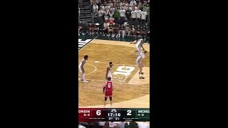 Chucky Hepburn Makes 3 Point Jumper vs Michigan State  Wisconsin Mens Basketball [upl. by Hardner]