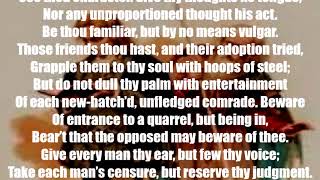 quotPolonius Advice to Laertesquot from Hamlet by William Shakespeare [upl. by Saqaw]