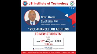 quotViceChancellor Address To New Studentsquot [upl. by Eicyac]