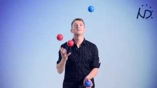 Tutorial How To Juggle 4 Balls  Instructional Video [upl. by Alacim]