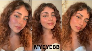 MYEYEBB COLORED CONTACTS LENSES REVIEW ON DARK EYES BlueGreenBrown [upl. by Theis]