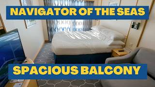 Navigator of the Seas Spacious Ocean View Balcony Room Tour Royal Caribbean Cabin Review Stateroom [upl. by Ostraw]