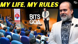 Breaking Free from Tradition My Life My Rules  Acharya Prashant BITS Goa 2024 [upl. by Ellinger456]