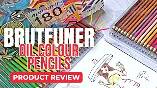 Brutfuner Oil Colour Pencils  180 set  Product Review [upl. by Olethea]