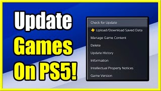 How to Update Games on PS5 Manually amp Automatic Updates [upl. by Aham]