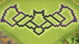 Clash of Clans  TH8 Batman Base 4 Mortars [upl. by Nivlen]