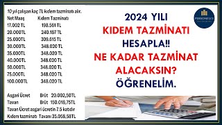 2024 Yılı Kıdem Tazminatını Hesapla Kıdem Tazminatı Nasıl Hesaplanır Koşulları Nelerdir [upl. by Schnur]