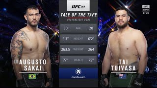 UFC 269 Tai Tuivasa vs Augusto Sakai highlights [upl. by Ynnep]