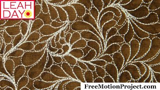 Best All Over Feather Quilting Design  Lets Quilt Swirling Feathers [upl. by Cottle]