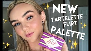 NEW tartelette flirt palette tutorial  tarte newness [upl. by Nonnad3]