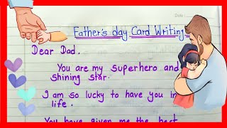 father day card writingfathers day 2024fathers day messagefathers day cardhappy fathers day [upl. by Doti309]