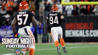 Sam Hubbard sprints fumble 98 yards for crucial Bengals touchdown  SNF  NFL on NBC [upl. by Domenech]