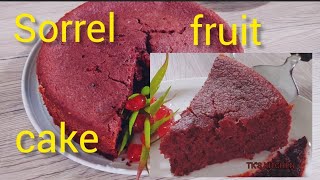 Sorrel fruit cakesorrel cake recipehow to make sorrel rum cakeCaribbean cake recipe [upl. by Greggory]