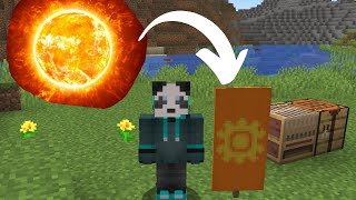 Minecraft Real Life SUN Banner making  EasyCraft [upl. by Aidam833]