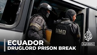 Ecuador declares state of emergency curfew after druglord escapes prison [upl. by Dlaregztif974]