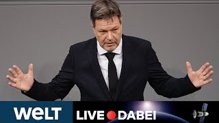 BUNDESTAG Bundesminister HABECK stellt sich Fragen der Abgeordneten  WELT LIVE DABEI [upl. by Enimaj]