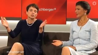 Sahra Wagenknecht vs Frauke Petry 102016 [upl. by Anatnom819]