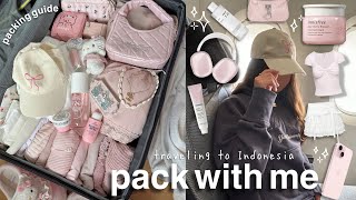 pack with me for indonesia🫧𓇼𓏲ੈ✩ ultimate aesthetic packing guide  outfit ideas [upl. by Bowles829]