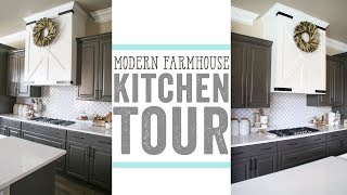 Modern Farmhouse Kitchen Tour [upl. by Atinnod589]