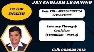 Literary Theory amp Criticism Feminism  Part 2 jsnenglishlearning [upl. by Ennirac]