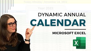 How to Create a Dynamic Annual Calendar in Microsoft Excel [upl. by Anastasio46]