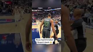 This angle of the altercation between Christian Braun and Rudy Gobert 😳 via takbir0311TT shorts [upl. by Finnie447]