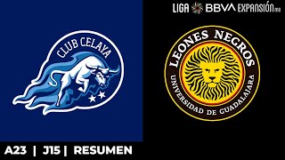 EN VIVO  CELAYA VS LEONES NEGROS  JORNADA 15  LIGA DE EXPANSIÓN MX  APERTURA 2023 [upl. by Lupita]