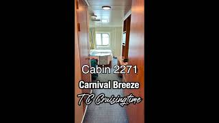 Carnival Breeze Cabin 2271 Tour [upl. by Woothen478]