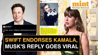 Childless Cat Lady Taylor Swift Endorses Kamala Harris Elon Musks Viral Response Triggers Debate [upl. by Haldi]