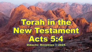 Torah in the New Testament Acts 54 They Lied to God [upl. by Ydnec]